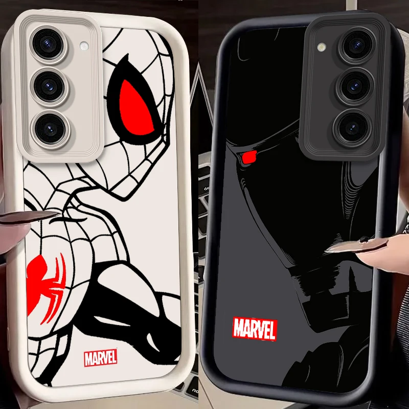 

Marvel Spider Man Iron Man For Samsung Note 20 S24 S23 S22 S21 S20 Ultra Plus FE A25 A23 A22 A15 A31 5G Eye Ladder Funda