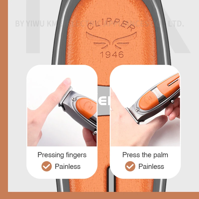 Original Kemei ที่มีประสิทธิภาพตัดผมโลหะผม Trimmer สำหรับชายไฟฟ้า Body เครื่องเล็มหนวดแบบชาร์จไฟได้ Clipper ตัดผม