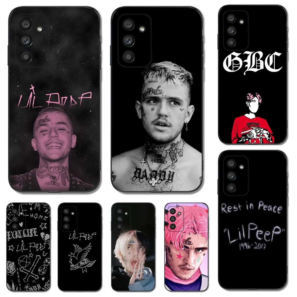 L-Lil P-Peep Singer Phone Case for SamsungS23,S22,S21,S20 Ultra Pro S10,S30Plus,20 Ultra Black Cover