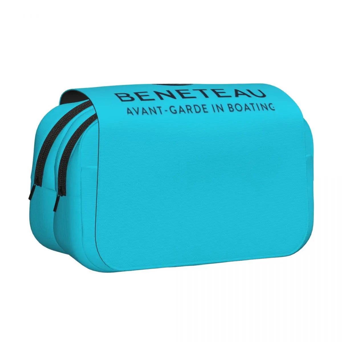 Beneteau Yachts Logo Fishing Boats Pencil Case Pencil Pouch Hard Shell Leather LargeCapacity Pen Box Pencil Bag forStuden School