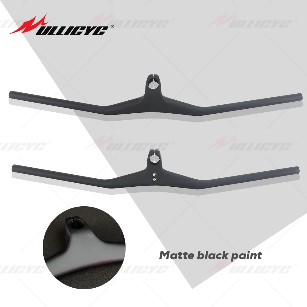 Integrated MTB Handlebar, Bicycle Riser, No Logo, 3K Black Paint, Carbon, One-Shaped, Match, High Quality,-17 ° Degree, 70-110mm