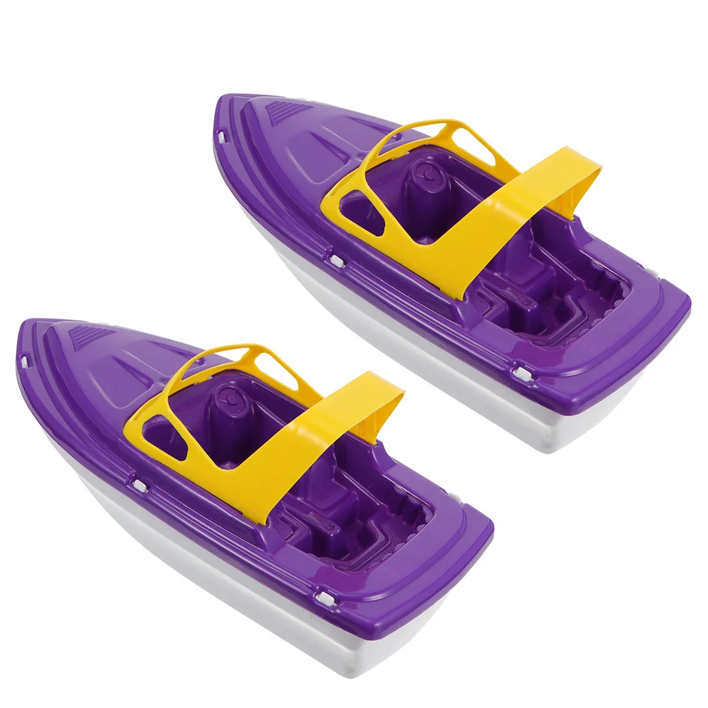 2 Pcs Children\'s Beach Toy Set Sailing Speedboat Water Bath Toys Girls Small Boats for Boys Age 4-7 Kids