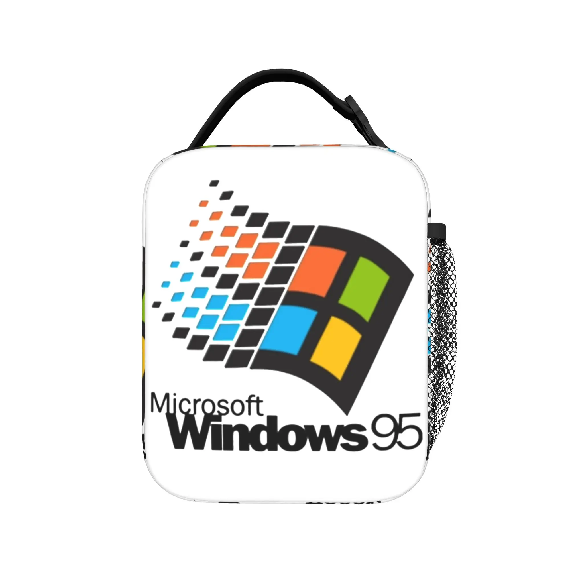 Windows 95 Geeks Nerd Insulated Lunch Bag Thermal Bag Reusable,Lunch Container  Portable Tote Lunch Box for Men Women Beach