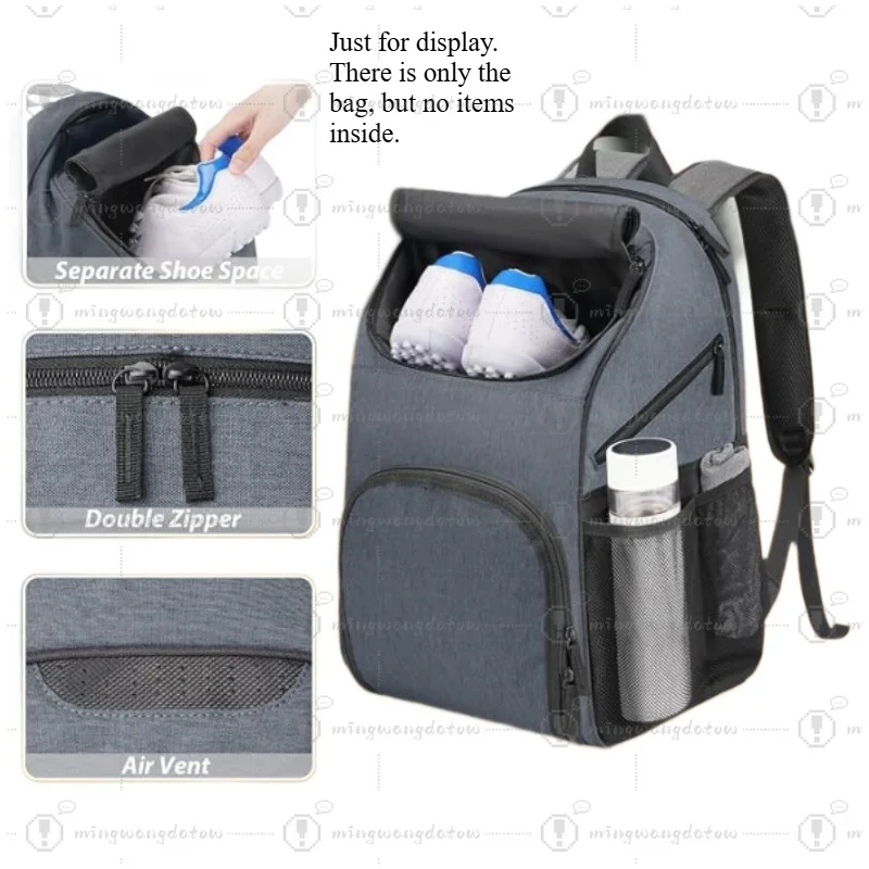 Single Bowling Ball Bag, Large Capacity Backpack with Independent Shoe Compartment