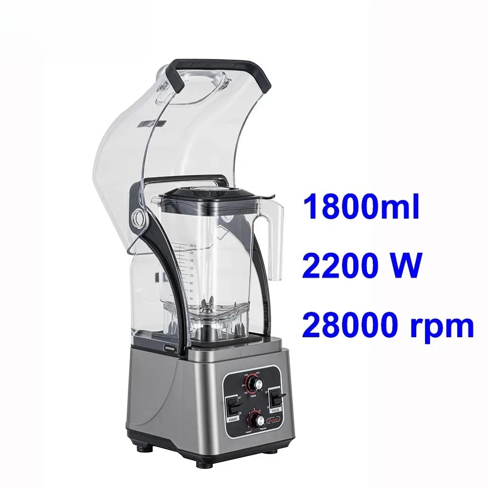 2200W Heavy‑Duty Commercial Blender, 1.8L BPA‑Free Timer Control Juicer Food Processor for Ice Smoothies Kitchen Beverage Store