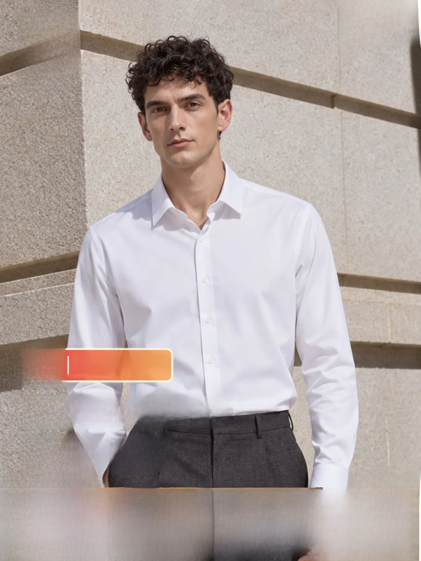 Hodo Goose down Thickened Long Sleeve Men's Shirt Business Commute Warm Formal White Shirt Standard Fit Autumn Winter Busines...
