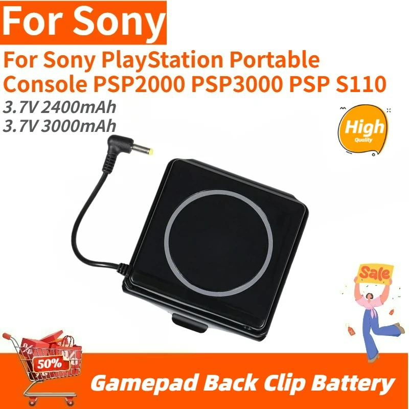

100% New High Quality 3.7V 3000mAh Battery for Sony PSP2000 PSP3000 PSP S110 Gamepad Back Clip Battery