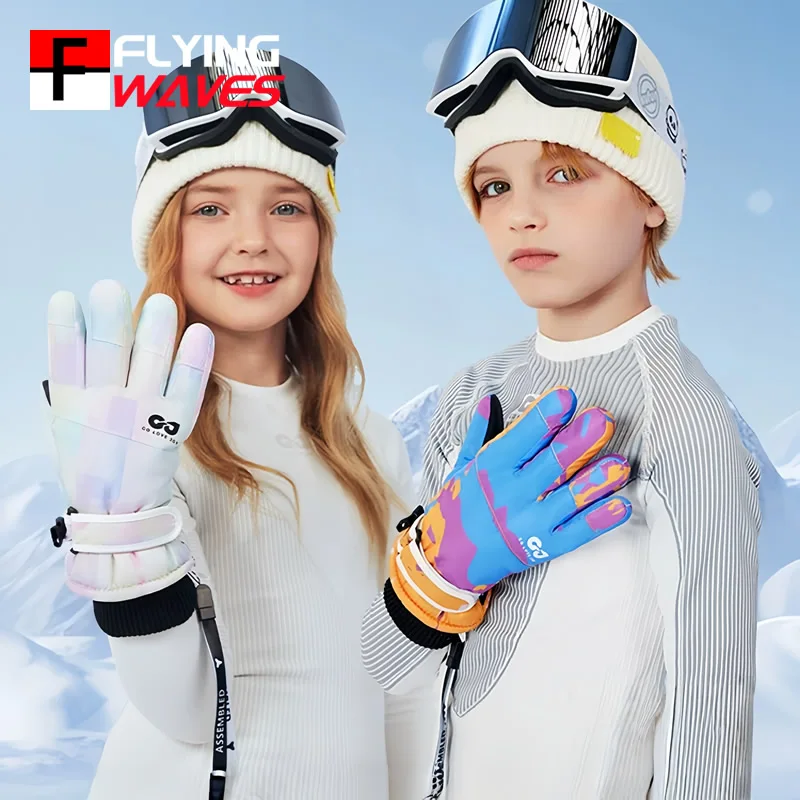 

NEW Children's Ski Gloves 3M Thinsulate Waterproof Warm Winter Kids Gloves for Boys Girls Cold Weather Outdoor Sports Snowboard