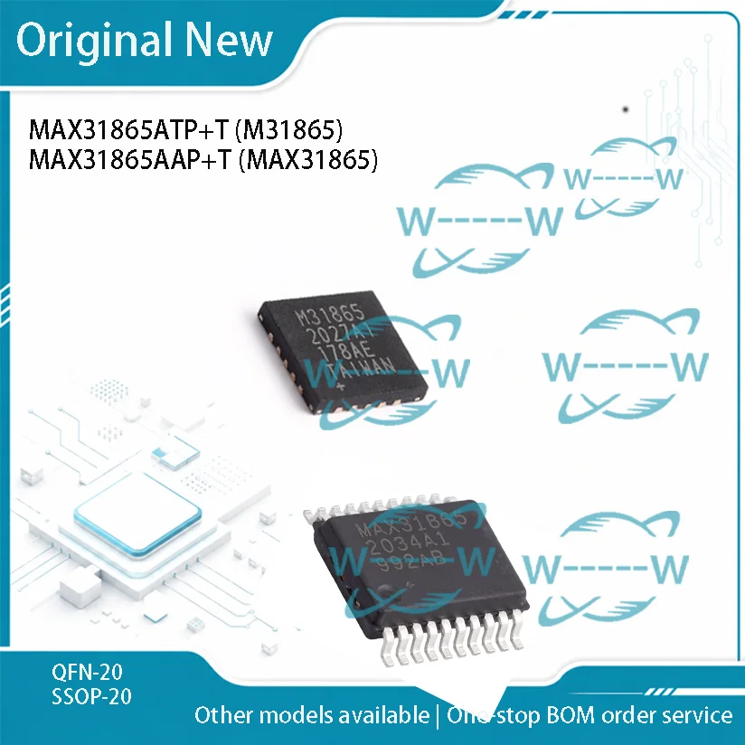2-10PCS)NEW MAX31865ATP+T M31865 MAX31865AAP+T MAX31865 ADC/DAC IC CHIP