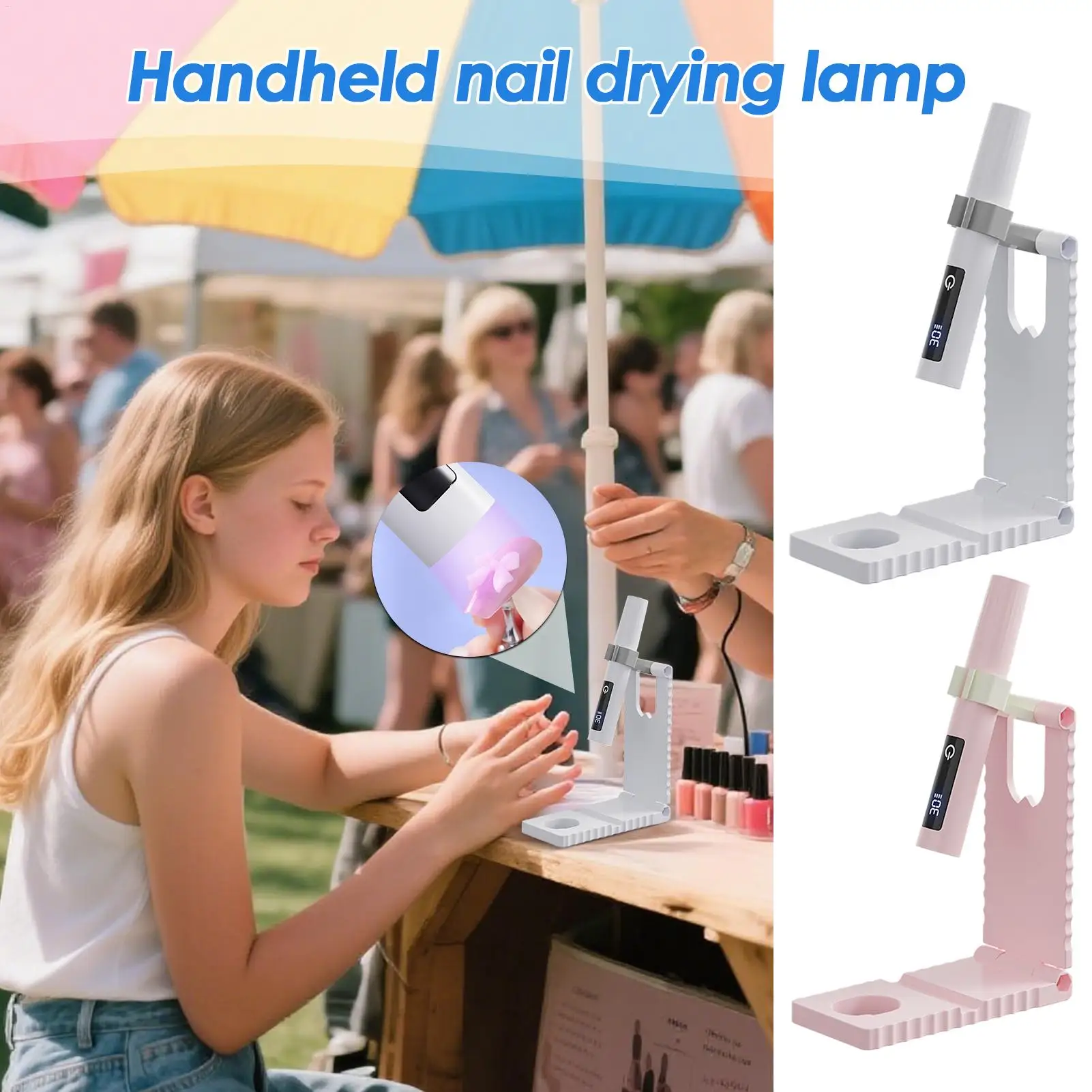 Mini UV Light Cure Nagels Lamp Timing Display Nagellamp Handheld Mini Familie Sneldrogende Zaklamp Pen Nageldroger Machine