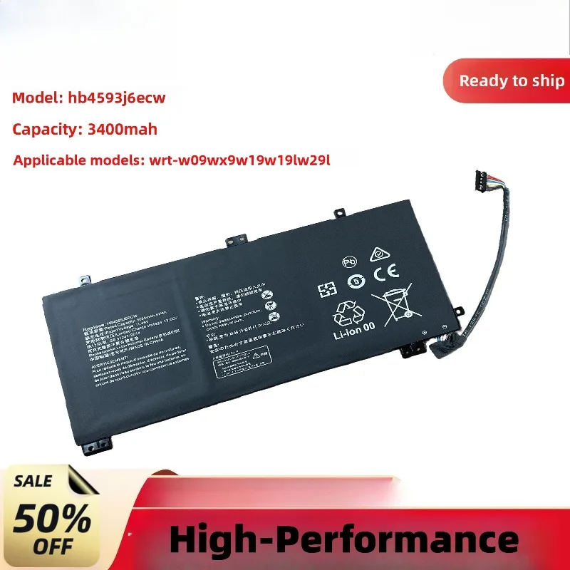 In Stock, Battery Compatible with Huawei MateBook13 Models WRTB-WFH9L, WFH9F, WFE9L, Part Number HB4593J6ECW