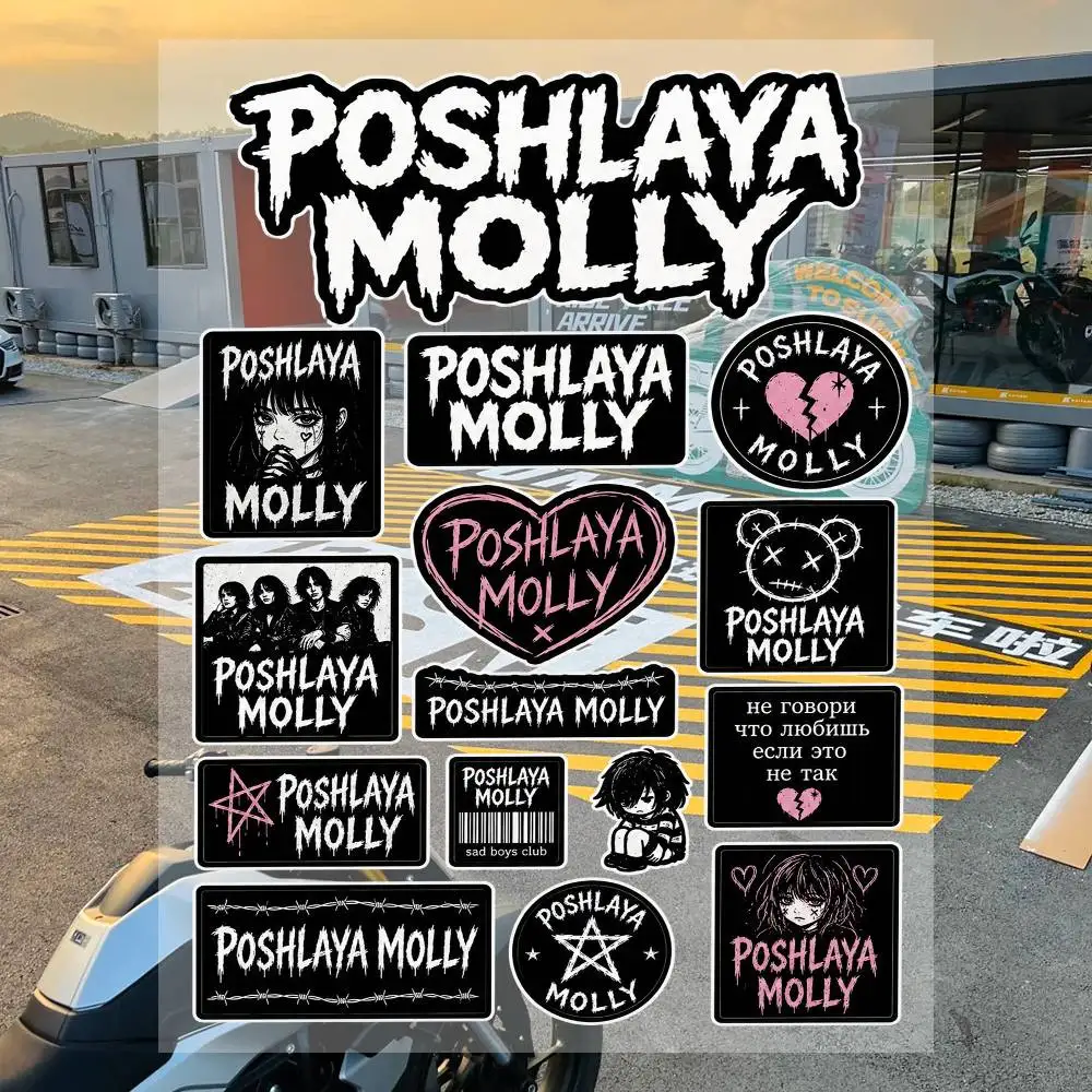 A-Po-shla-ya- Mo-lly Stickers Vinyl Waterproof Decal Sheet DIY Decor For Car Laptop Skateboard Helmet Collectible Stickers