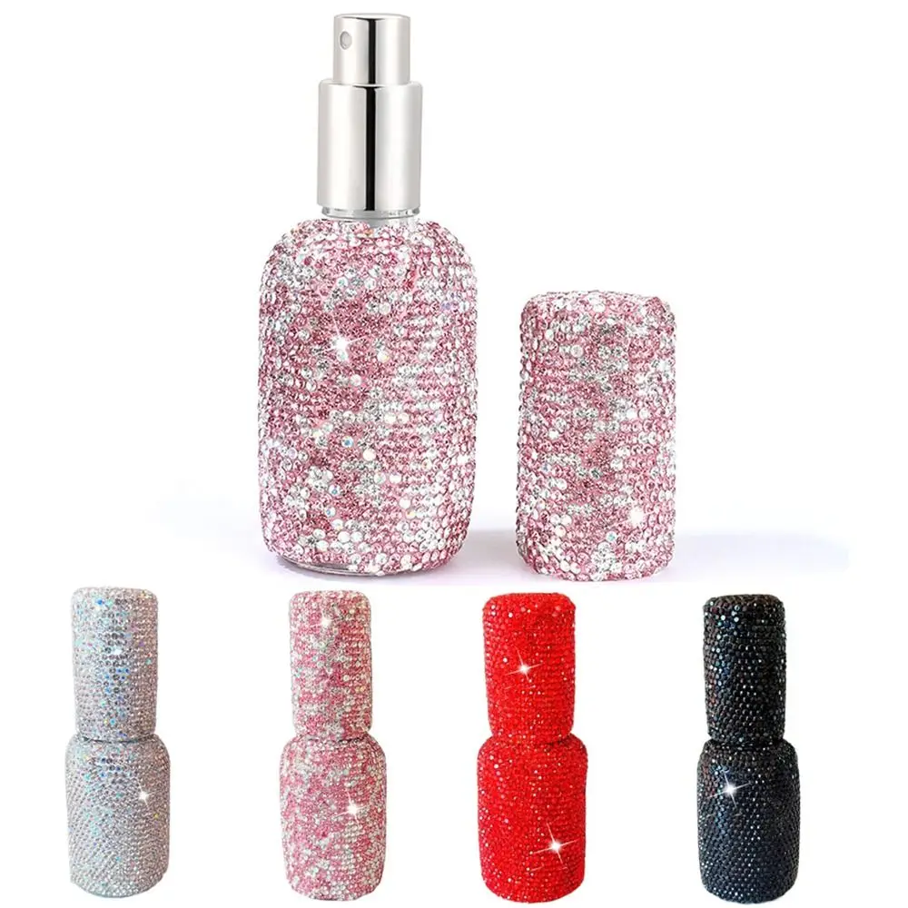 Empty Rhinestone Perfume Bottle Glitter Refillable Portable Cosmetics Vials Leakproof Small Scent Pump Atomizer Outgoing