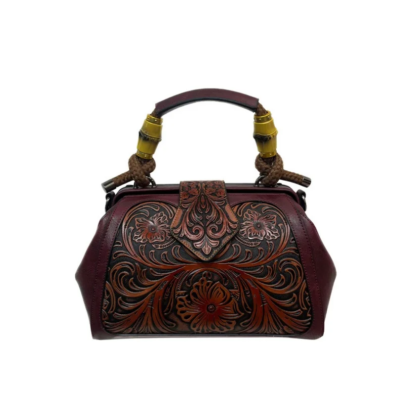 High Quality Retro Handbag Women Shoulder Bag Luxurious Designer Handbag 3D Relief Office Pocket Brand Bolsos Lujo New Gift Pack