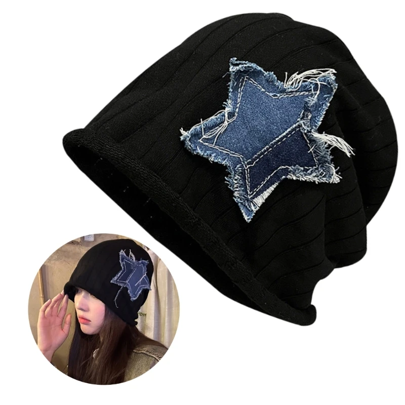 Fashion Beanie Hat Adult Teens Star Hat Unisex Soft Skull Cap Photo Headdress