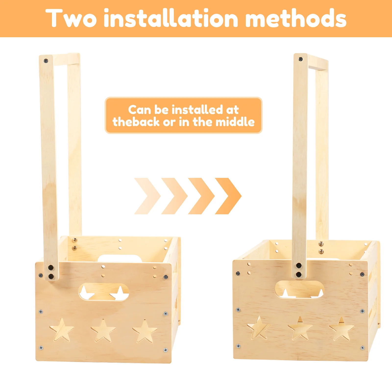 سلة استحمام خشبية للأطفال، سلة استحمام للأطفال متعددة الأغراض مع منظم، صندوق تخزين للأطفال، ديكور منزلي #5