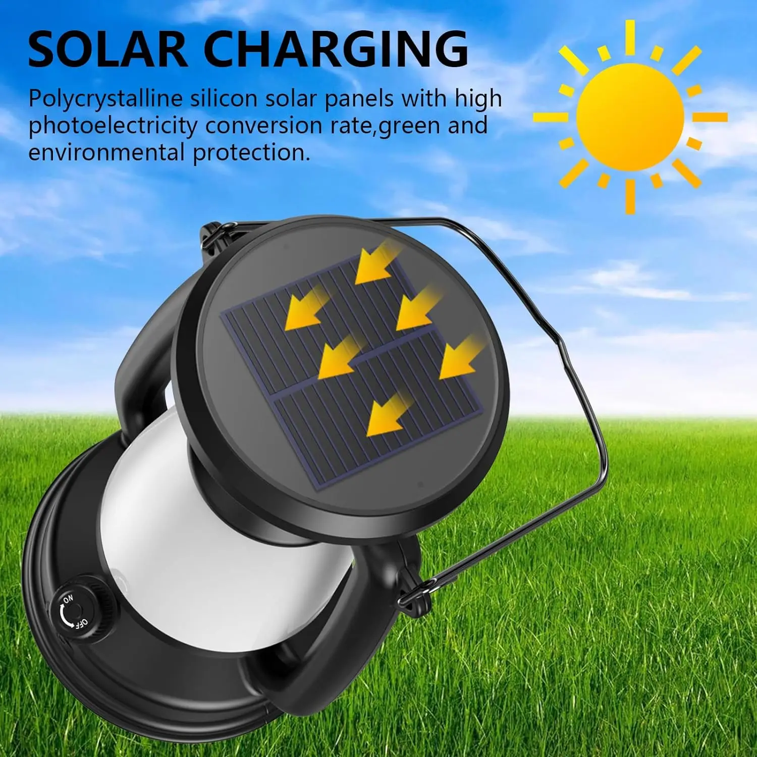 Retro Solar Camping Light USB Rechargeable LED Portable Lantern Waterproof Outdoor Hanging Emergency Tent Atmosphere Horse Lamp