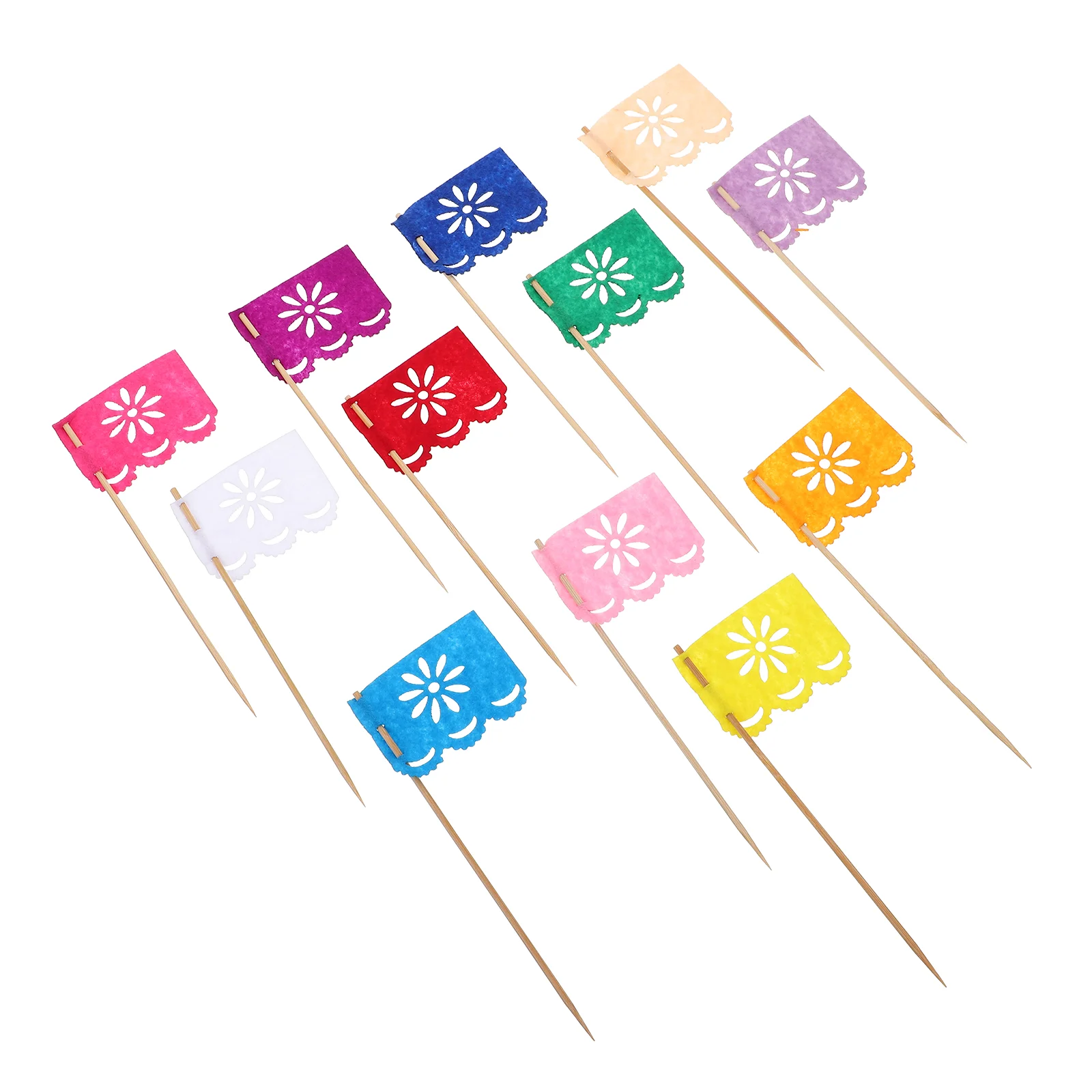 24 Pcs Happy Birthday Decorations of The Dead Cake Topper Party Supplies Decorate Flag Decorative Picks Novel