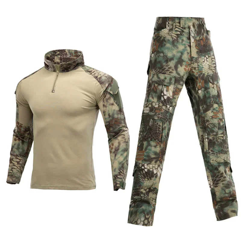 Tactisch Uniform BDU Set Ghilliekostuum Buitensporten Paintball Airsoft Sniper Kleding Mannen Camo Training Wandelen Jachtkleding