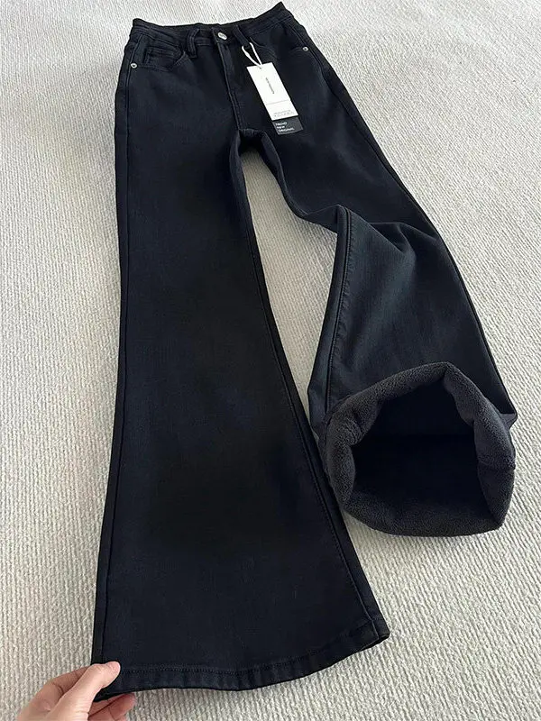 

Джинсы Bla Knife с прямыми штанинами для мужчин больших размеров, моделирующие фигуру, с эффектом подтяжки ягодиц, в американском стиле High Street, слегка расклешенные брюки