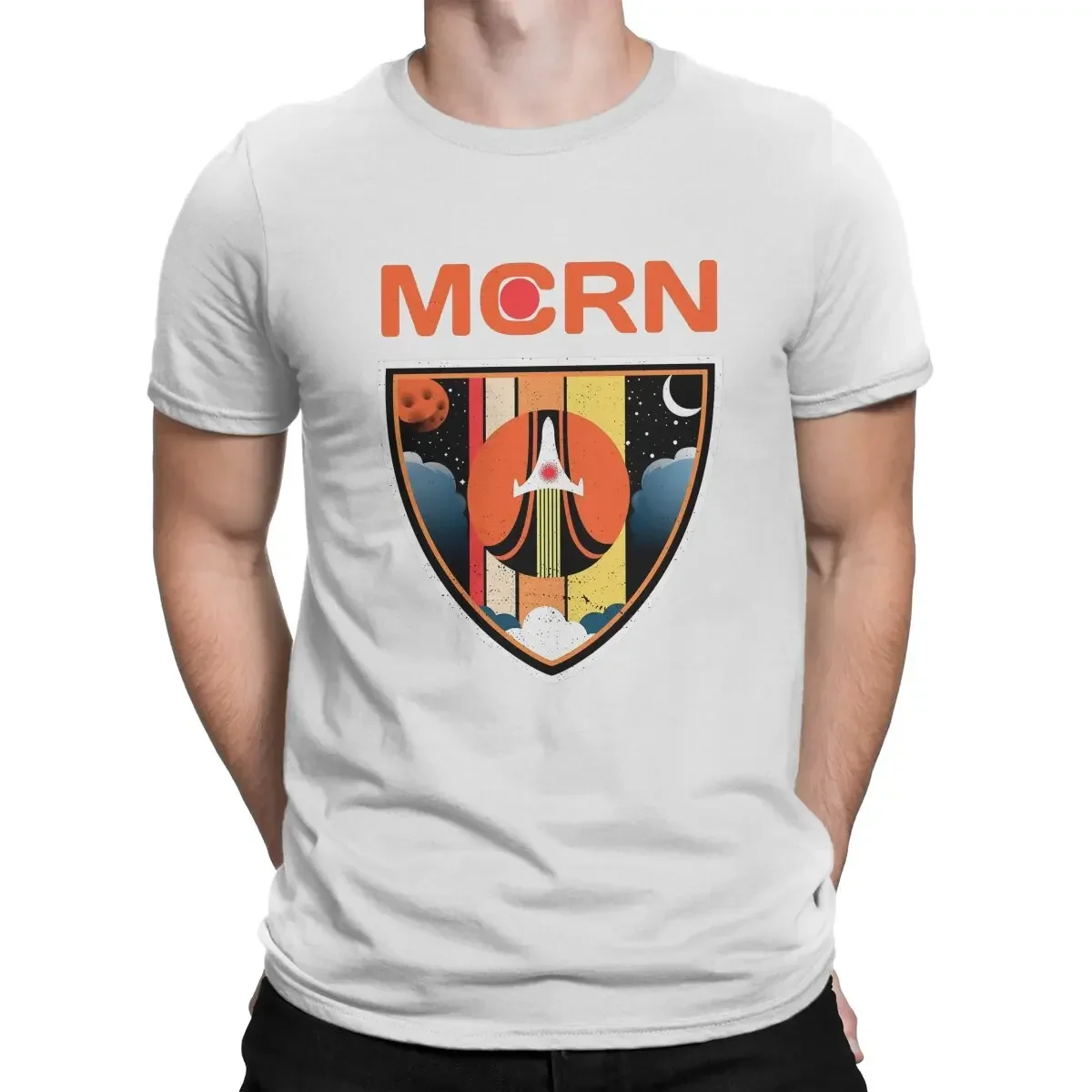 The Expanse MCRN Mars Marine Patch TShirt Vintage Alternative Men's men Hot Sale New Arrival CrewneckTshirt Polyester Streetwear