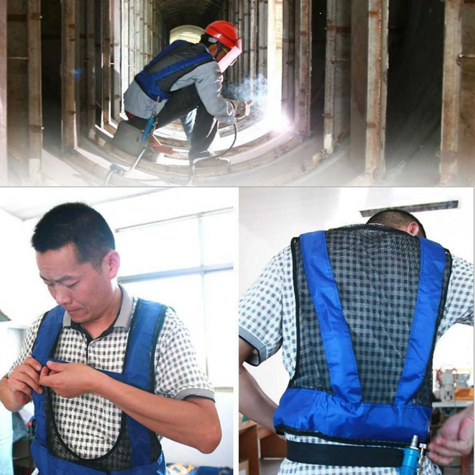 

Air Conditioner Cooling Waistcoat Easy to Use Convenient Cooling Vest Suitable for Cold Labor Protection SAL99