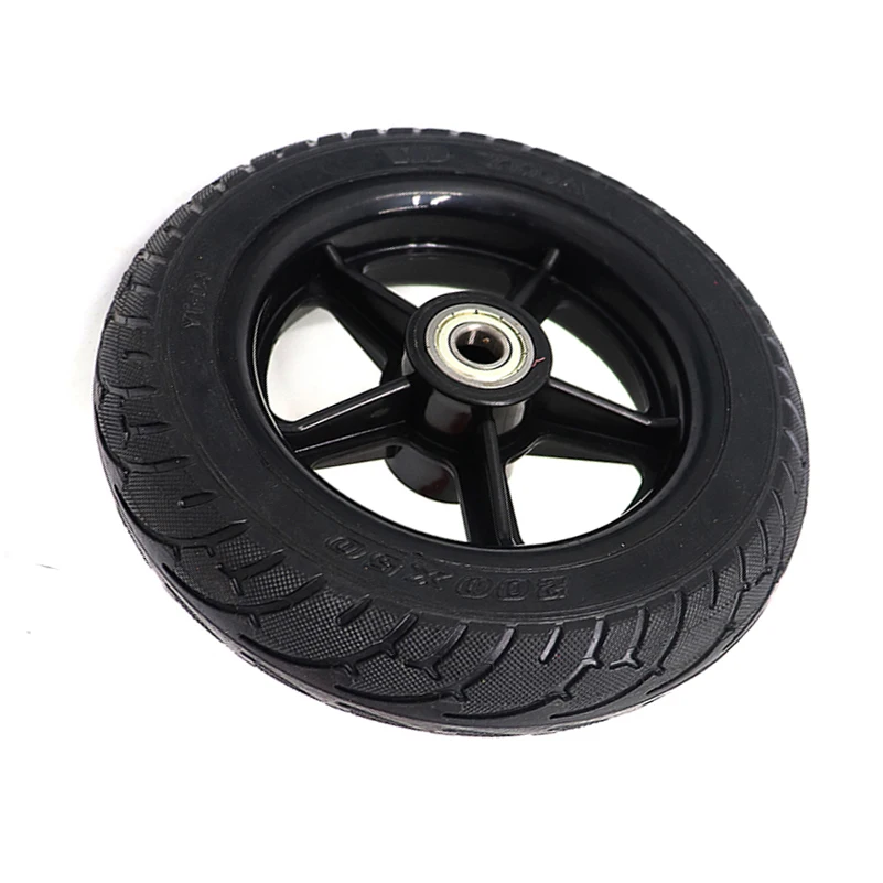 NewRear Wheel With Tire Assembly for Ninebot ES1 ES2 ES4 Electric Scooter 8 Inch 200x50 Solid Tire Plastic Hub Replacement Parts view 6