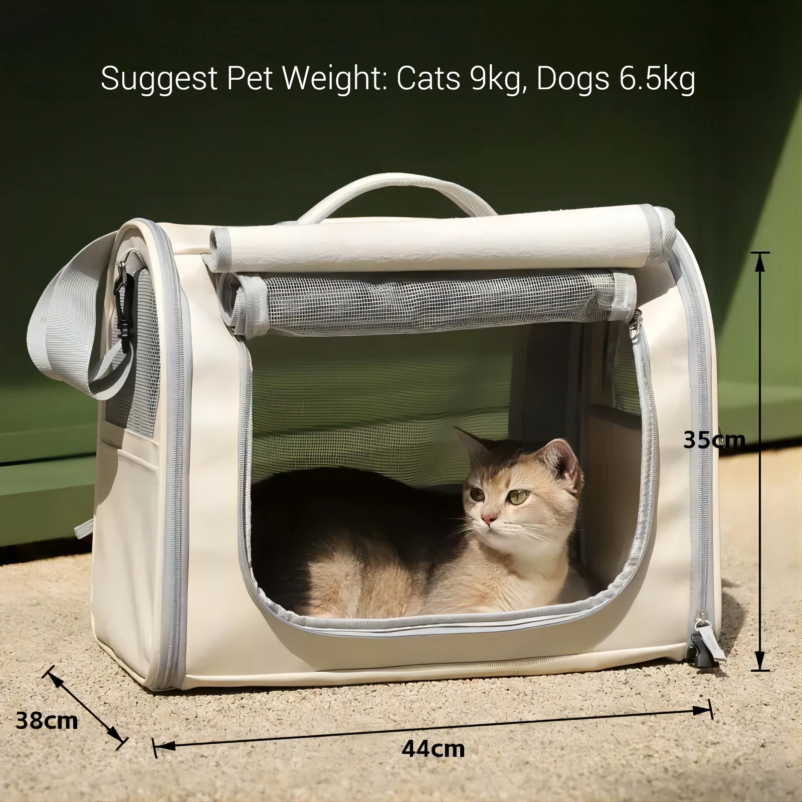 Portable Pet Carrier for Small Dogs Cats Breathable Anti-Scratch Non-Escape Dog Carrier Bag Cat Purse Puppy Travel Carrying Bag