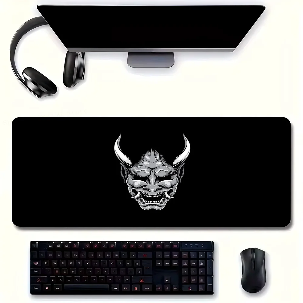 Japanese Oni Hannya S-Samurai Demon Mask Mousepad Non-slip Suitable For Office Computers Laptops E-sports Game Desk Mats