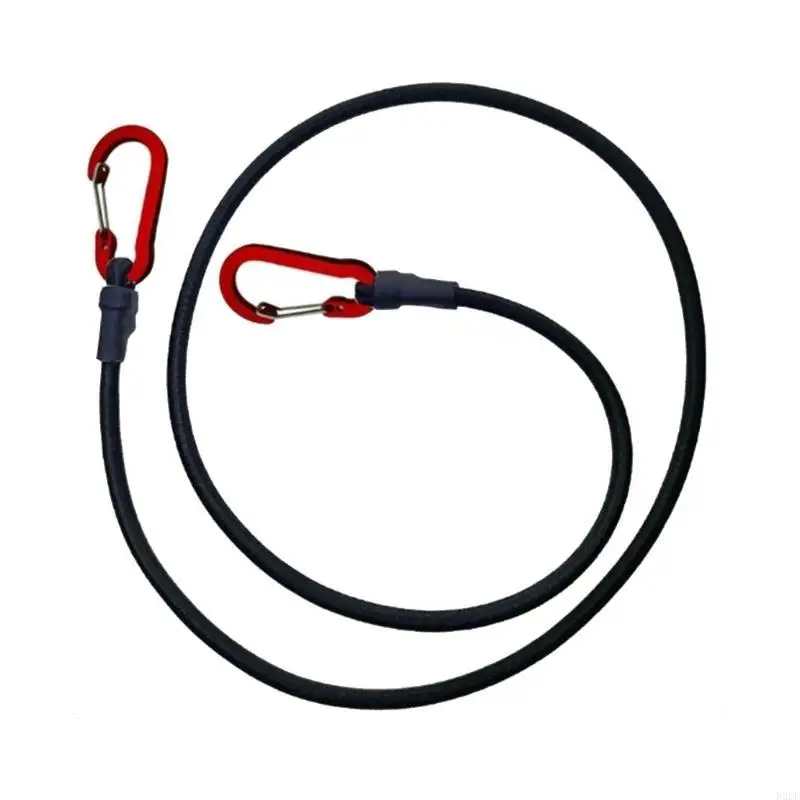  Tension Rope Expander Bungee Cord Elastic Tie Strap String with Carabiner Hook, 60cm/90cm/120cm Cycling Luggage Strap