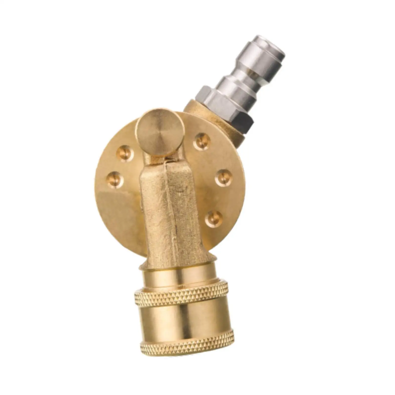 Multifunctional 12mm Quick Connect Pivoting Coupler for High Pressure Washer Cleaning Wand for Car and Gutter