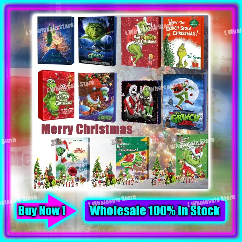 24 Day Christmas Halloween Gifts Box Countdown Surprise Advent Calendar Boxes PVC Decoration Children Toys For KIds Gifts