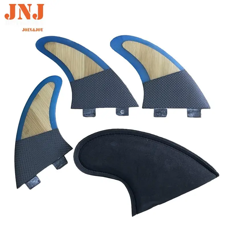 

JNJ-Carbon Surfboard Fins, FCS 1, G5, Mf Medium, Fiberglass and Bamboo