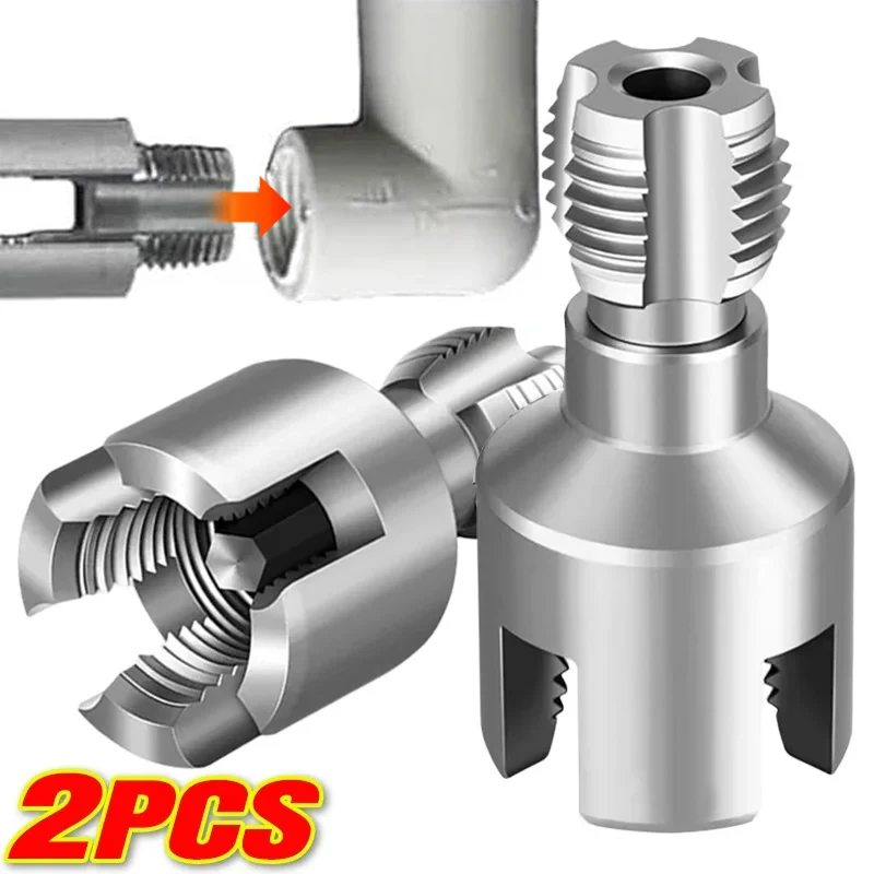 

1-2PCS Internal External Pipe Threading Tools 4/6 Points Pipes Thread Opener Cutting Tool Water Pipe Tapping Kit For Home Repair