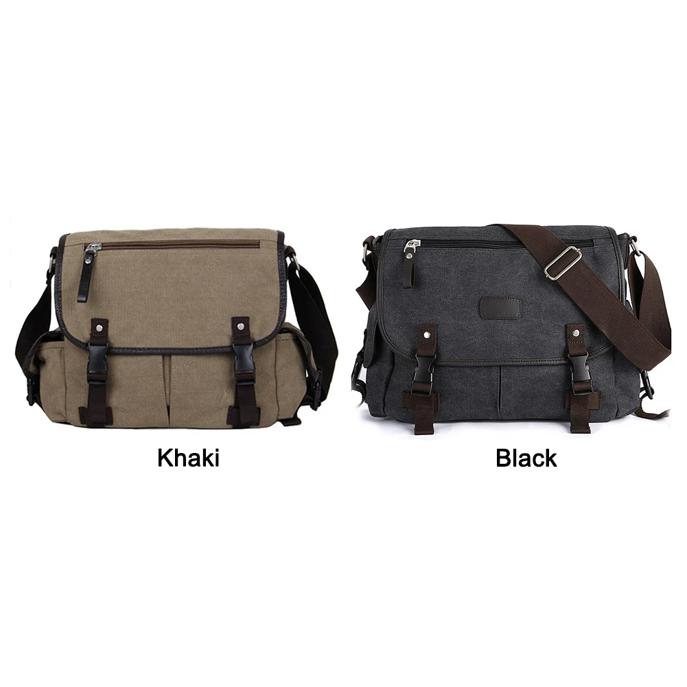 Vintage Laptop Shoulder Bag Multi Pockets Satchel Handbags Water Resistant 14 Inch Laptop Pouch Adjustable Strap for School Work