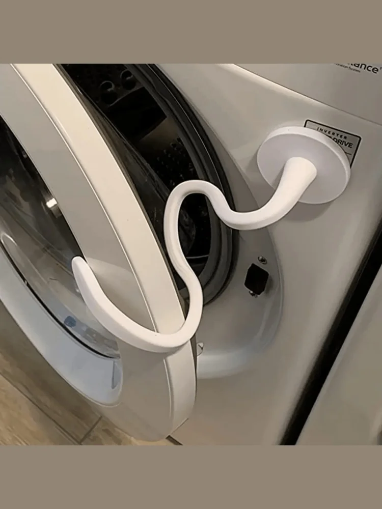 Accessoire de porte de laveuse magnétique-stabilisateur pour machines à chargement frontal-installation facile, conception flexible-convient à la plupart des laveuses et portes de lessive RV
