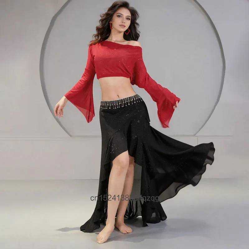 Belly Dance Beginner's Practice Costumes New Advanced Me Belly Dance Performance Outfit Set for Women Belly Dance Practice Wear