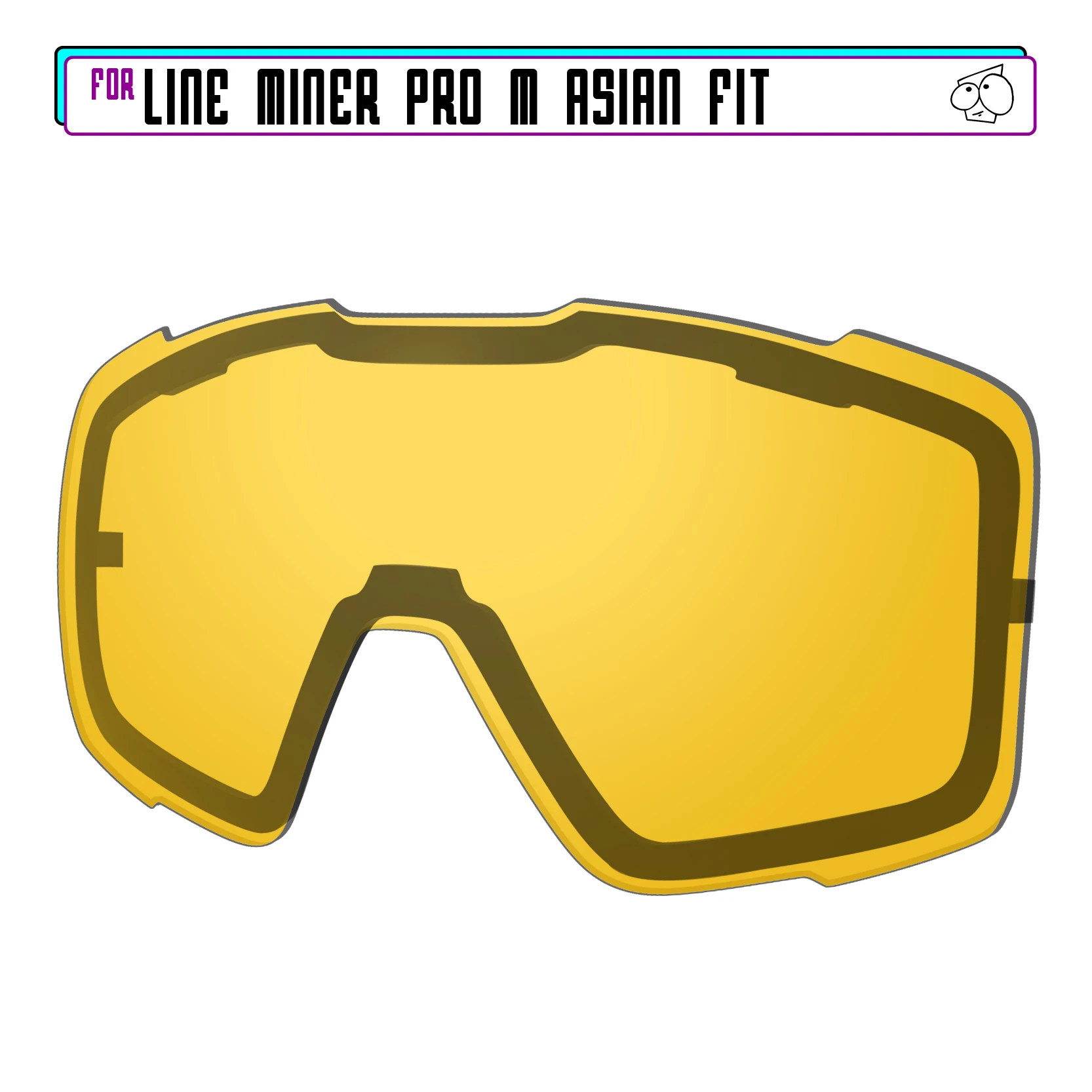 SunglassDoctor Non-Polarized Polycarbonate Anti-fog Lens UV Protection for Oakley Line Miner Pro M Asian Fit Snow Goggles