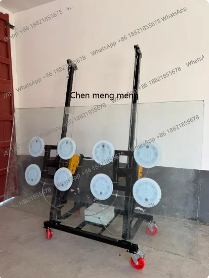 New arrive Heavy-Duty Glass Suction Cup Cart  Manual Hand Crank Electric-Powered Options  Compact Small and Large Capacity Model