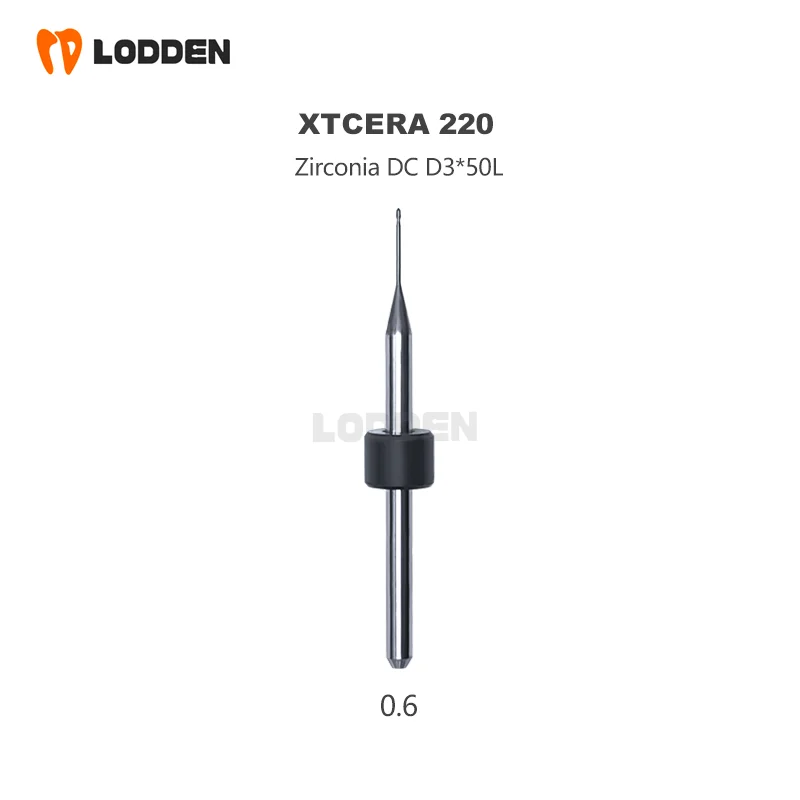 XTCERA-Fresagem Dentária Burs para Polimento De Zircônia, DC Revestimento De Diamante Burs, 0.6 1.0 2.0 D3 x 50L, 220