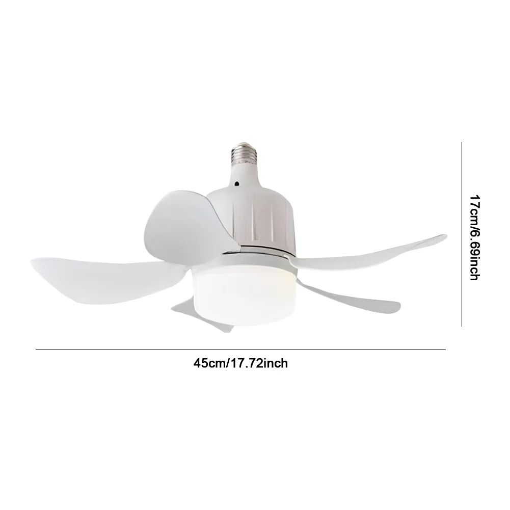 

Ceiling Fan Lamp E27 Base Remote Control Indoor Ceiling Fan Light 3 Speeds Small Ceiling Fan Light 17.7 Inch for Kitchen Bedroom