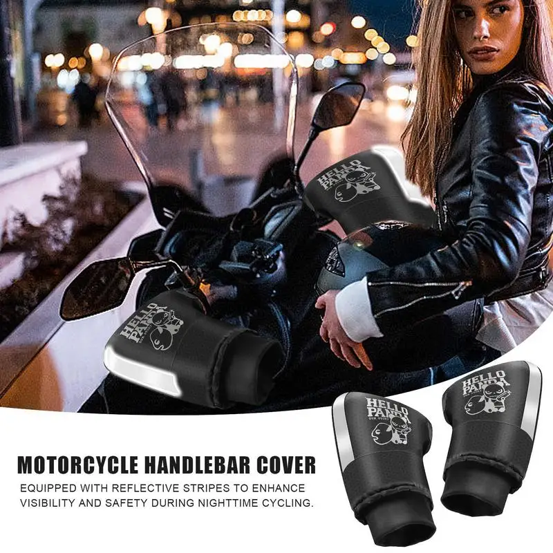 Snowmobile Handlebar Muffs Windproof Snowmobile Gloves Waterproof Handlebar Mitts Motorcycle Gloves Winter Thermal Gloves E-Bike