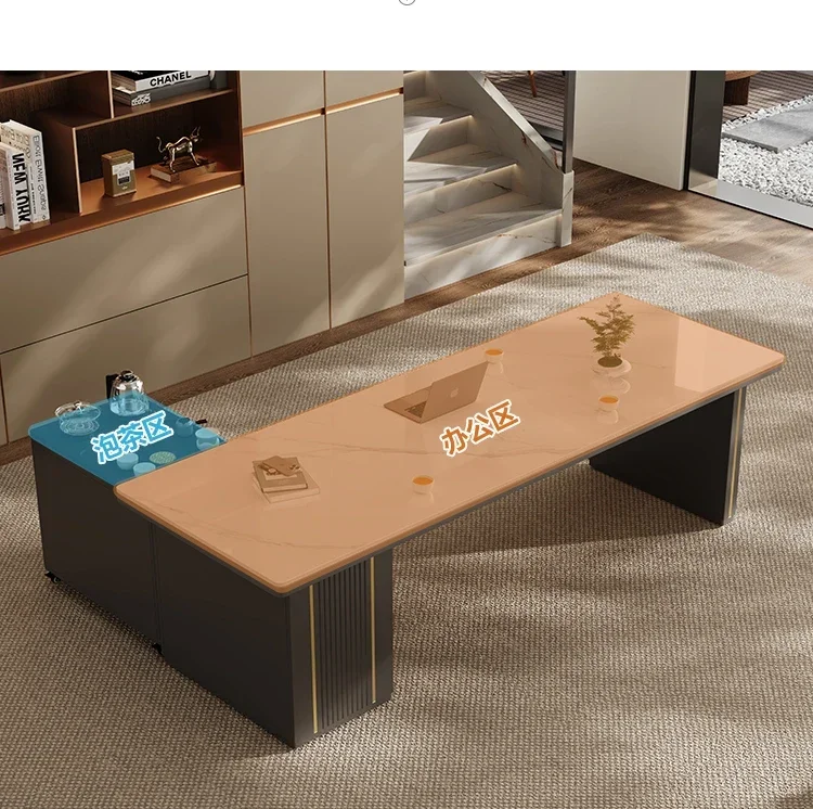 chairs, one table and five chairs, modern and simple, light luxury boiling kettle, integrated office brewing