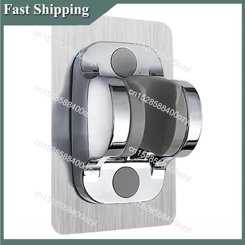 

August Shower Head Holder No Drilling Adjustable Shower Bracket For Home Bathroom Accessorie Silver