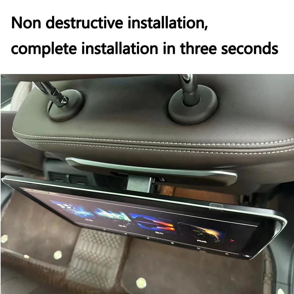 AZTON Real Android 12 Plug en Play 13,3 Inch Auto Hoofdsteun Monitor Achterbank Entertainment Systeem voor BMW X5X7 5 IX40 2024