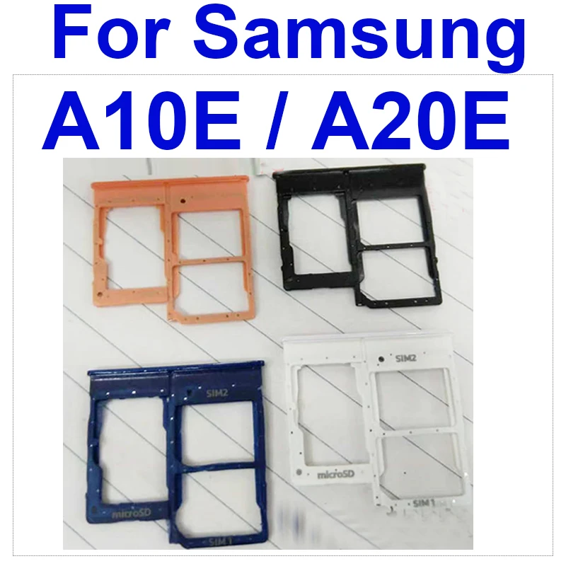 For Samsung A10E SM-A102U A102N A102W A20E A202 A202F A202DS SIM Card Holder Dual  Sim Card Tray Reader Repair Parts