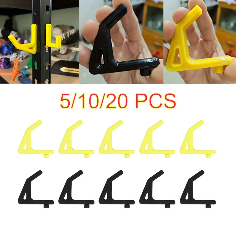5/10/20pcs Universal Hooks For Shelving With Hole Spacing Storage Hooks Garage Auxiliary Hooks Shelf Fittings Support Hooks