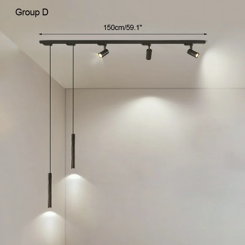 DT Esszimmer Kronleuchter Küche LED Pendelleuchten Flur Lineare magnetische Schienenleuchte DIY Esstisch Bar Tischlampe 10