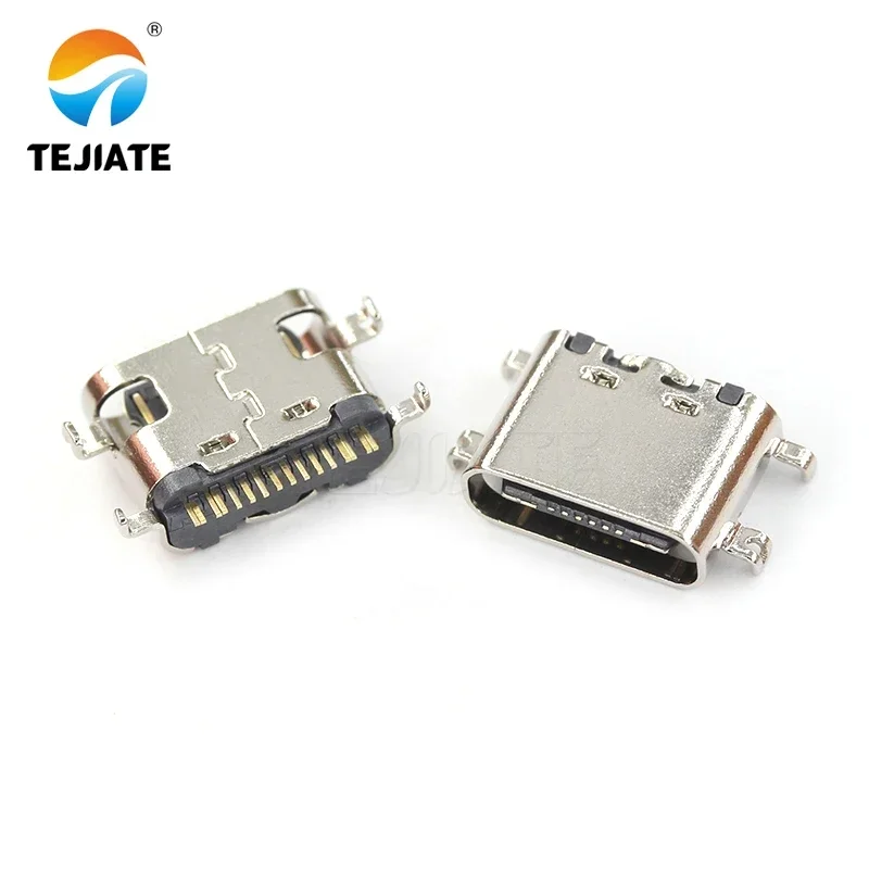 5PCS Type-c Female Socket Direct Insertion SMT Socket USB-3.1 6P16P 4-pin High-definition Transmission Interface Fast Charging
