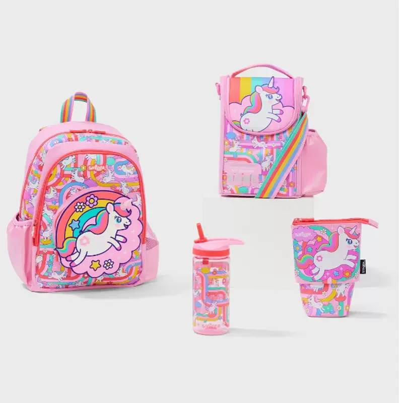 

Genuine Australian Smigle Pink Unicorn Schoolbag Kindergartencartoon Shape Schoolbag Children'S Water Cup Pencil Bag